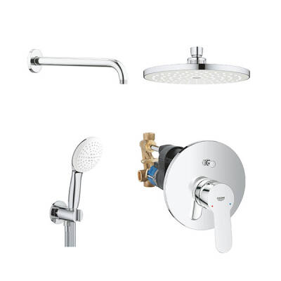 Grohe BauEdge Tek kumandalı banyo bataryası ankastre seti - Grohe