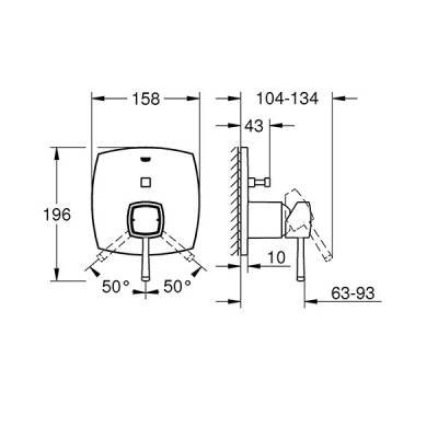 Grohe Ankastre Banyo Bataryası 2 Çık. Grandera Kr/Altın - 2