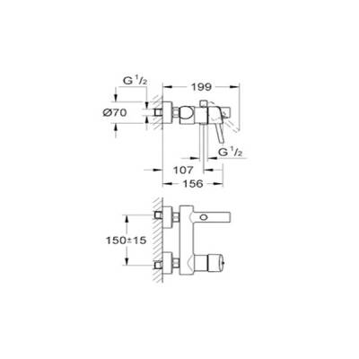 Grohe Concetto Tek Kumandalı Banyo Bataryası - 32211001 - 2