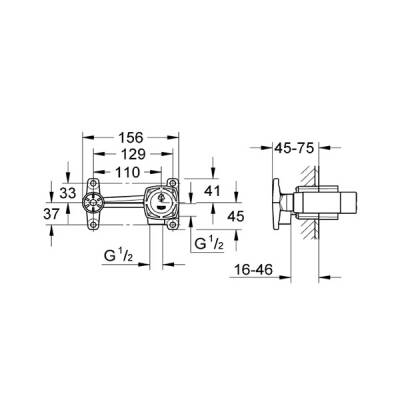 Grohe Duvardan Lavabo Bataryası Ankastre Iç Gövde - 2