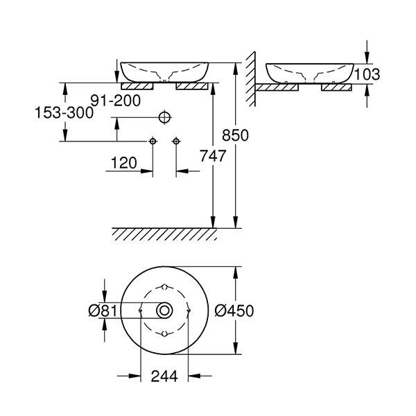 Grohe Essence Vessel havzası 45 - 3960900H - 2