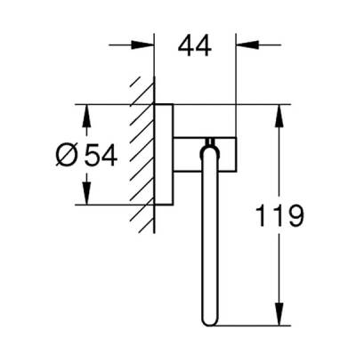 Grohe Essentials Tuvalet kağıtlığı - 40689001 - 2
