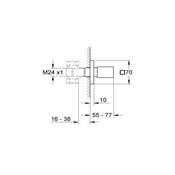Grohe Eurocube Ankastre Stop Valf - 2