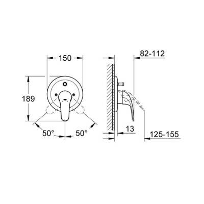 Grohe Eurosmart Ankastre Banyo Duş Bataryası - 2