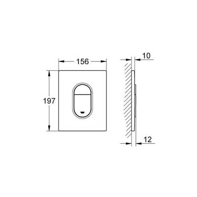 Grohe Gömme Rezervuar Kumanda Paneli ABS Krom - 2