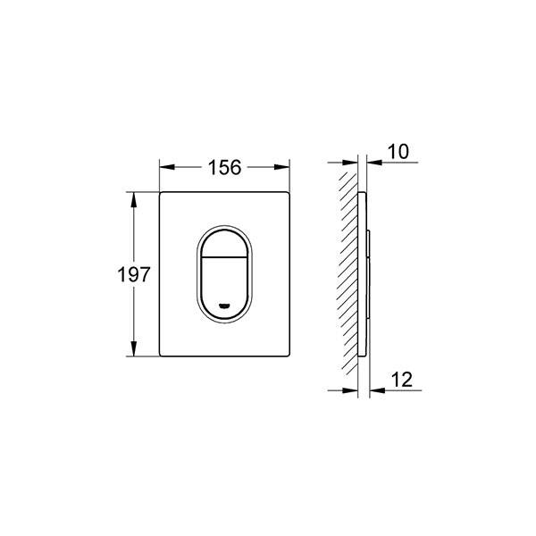 Grohe Gömme Rezervuar Kumanda Paneli ABS Krom - 2
