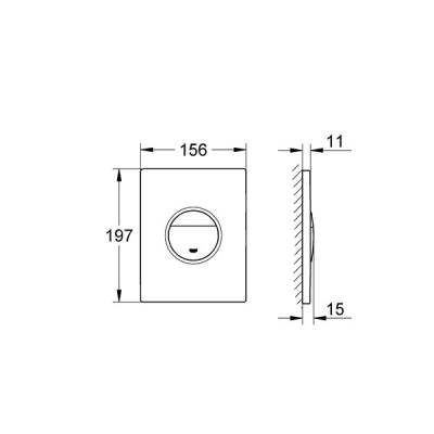 Grohe Gömme Rezervuar Kumanda Paneli ABS Krom - 2