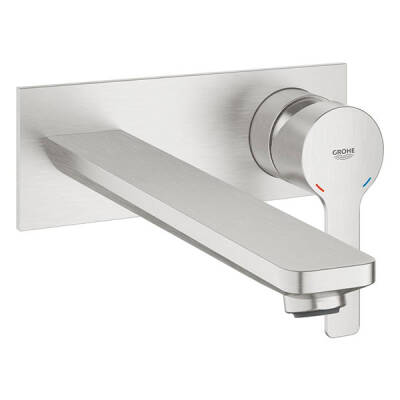Grohe Lineare New İki Delikli Lavabo Bataryası L-Boyut Super Steel - 23444DC1 - Grohe