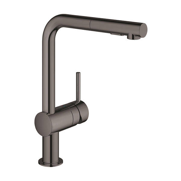 Grohe Minta Tek Kumandalı Eviye Bataryası Hard Graphite - 30274A00 - 1
