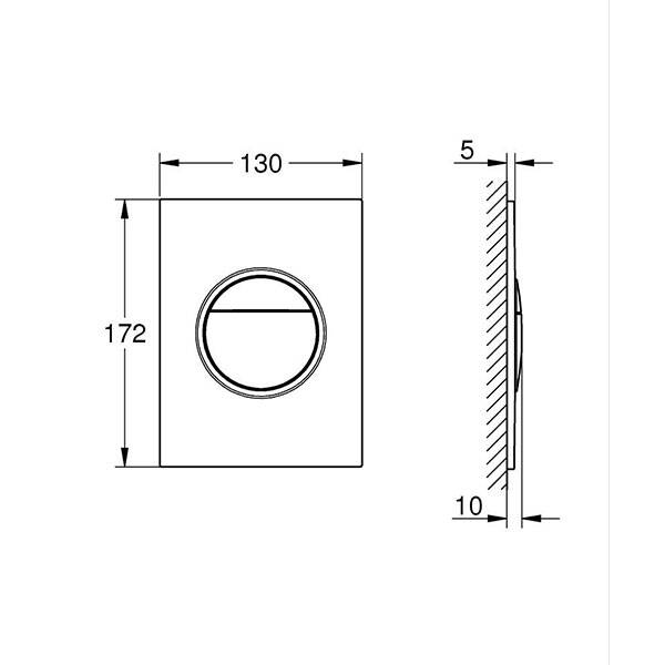 Grohe Nova Cosmopolitan S Gömme Plaka - 37601GL0 - 2