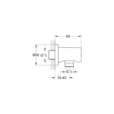 Grohe Rainshower® Duş Çıkış Dirseği - 27057000 - 2