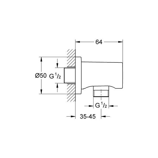 Grohe Rainshower® Su Çıkış Dirseği - 2
