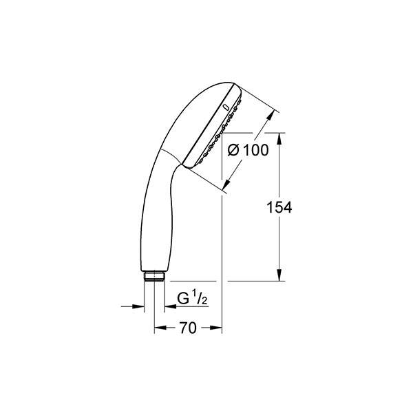 Grohe Tempesta 100 El duşu 2 püskürtme - 2