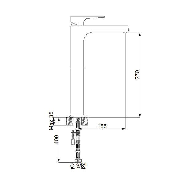 Newarc Aqua Çanak Lavabo Bataryası Mat Beyaz - 2