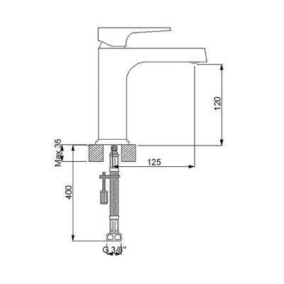 Newarc Aqua Lavabo Bataryası Altın - 2