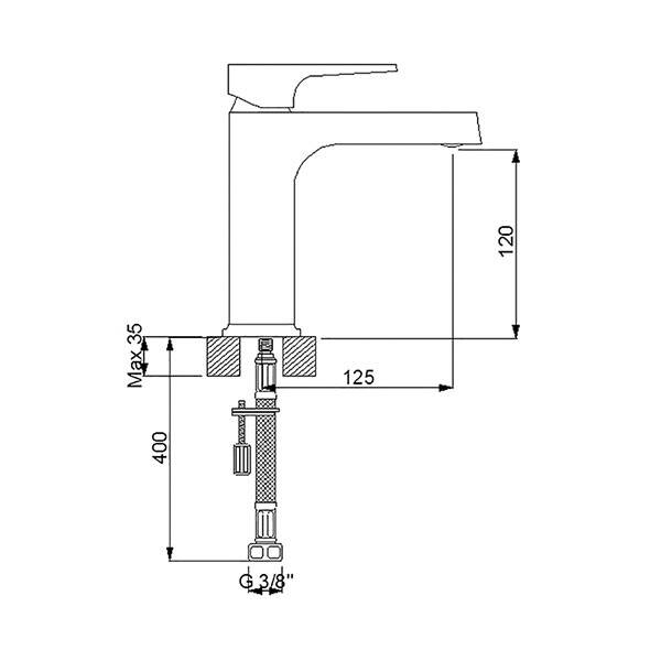 Newarc Aqua Lavabo Bataryası Altın - 2