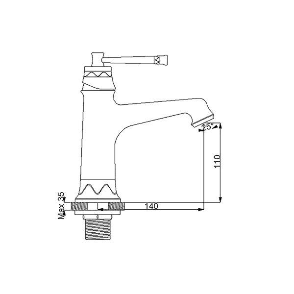 Newarc Pera Lavabo Bataryası Altın - 2
