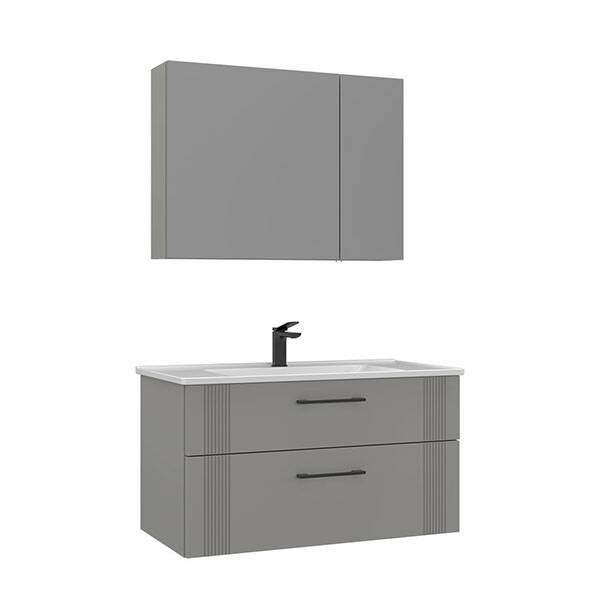 Orka Bari Thermold Ayna Dolaplı 85 cm Banyo Dolabı - 3