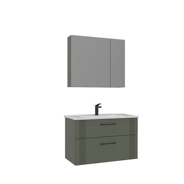 Orka Bari Thermold 85 cm Ayna Dolaplı Banyo Dolabı Takımı - 4