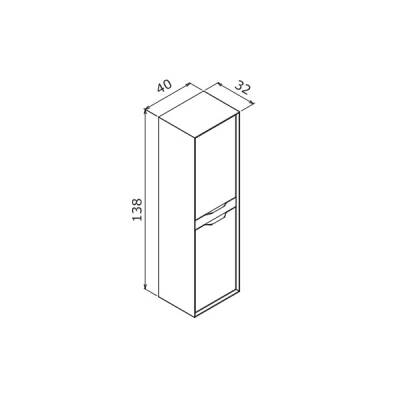 Orka Clay 40 Cm Boy Dolabı (Sağ-Sol) - 5