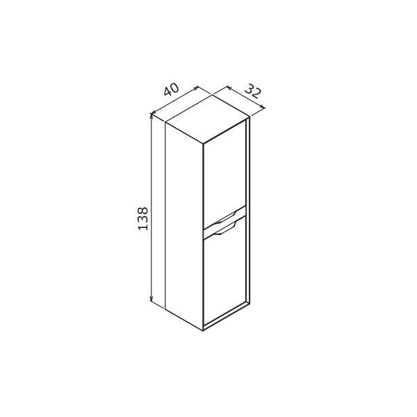 Orka Clay 40 Cm Boy Dolabı (Sağ-Sol) - 5