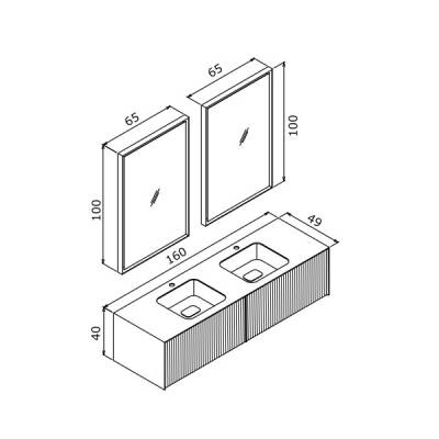 Orka Cube 160 cm Banyo Dolabı - 4