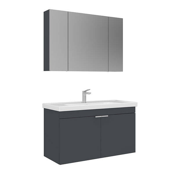 Orka Desna 100 cm Ayna Dolaplı Banyo Dolabı - 2