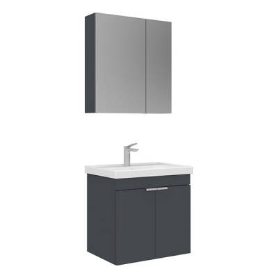 Orka Desna 60 cm Ayna Dolaplı Banyo Dolabı - 2