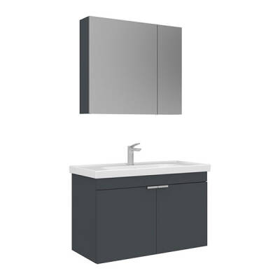 Orka Desna 90 cm Ayna Dolaplı Banyo Dolabı - 2