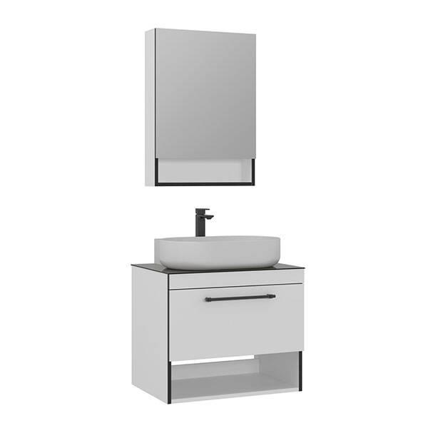 Orka Knidos 70 cm Takım Ayna Dolaplı Banyo Dolabı - 1