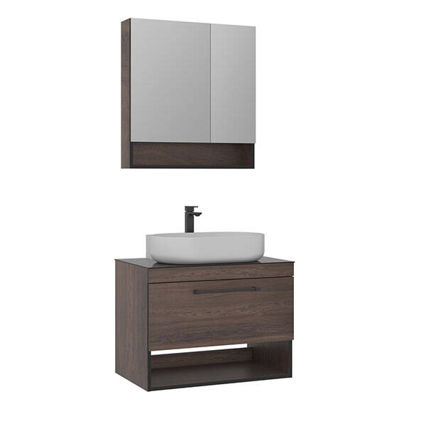 Orka Knidos 90 cm Takım Ayna Dolaplı Banyo Dolabı - 2