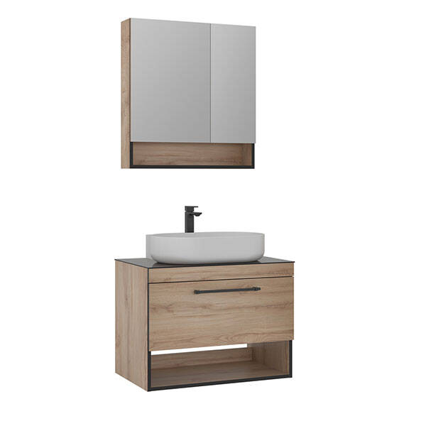 Orka Knidos 90 cm Takım Ayna Dolaplı Banyo Dolabı - 3