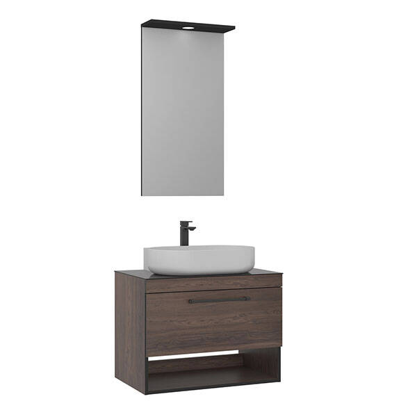 Orka Knidos 90 cm Takım Spot Aynalı Banyo Dolabı - 2