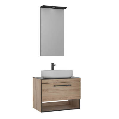 Orka Knidos 90 cm Takım Spot Aynalı Banyo Dolabı - 3