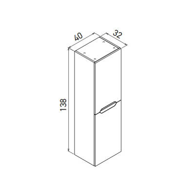 Orka Lena 40 cm Boy Dolabı (Sağ-Sol) Demonte - 2