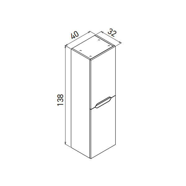 Orka Lena 40 cm Boy Dolabı (Sağ-Sol) Demonte - 2