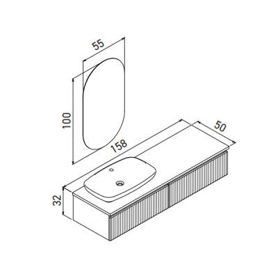 Orka Lentia 160 CM Banyo Dolabı - 9