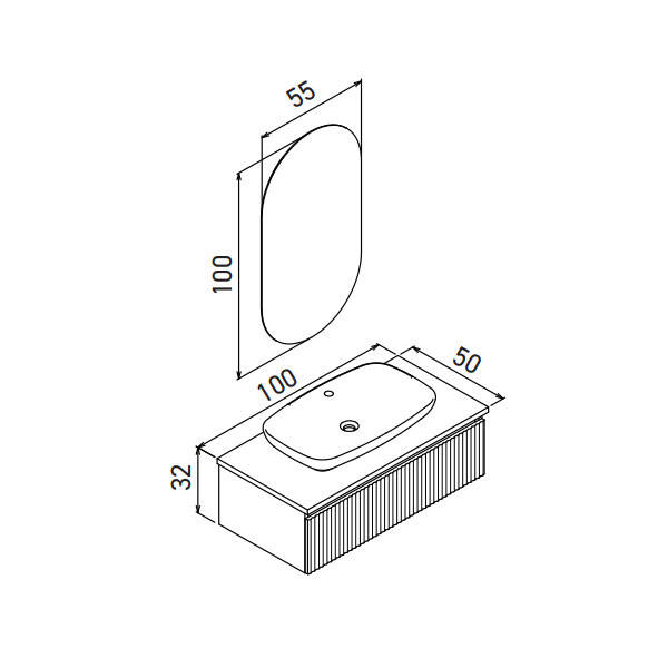 Orka Lentia Thermold 100 cm Banyo Dolabı - 7