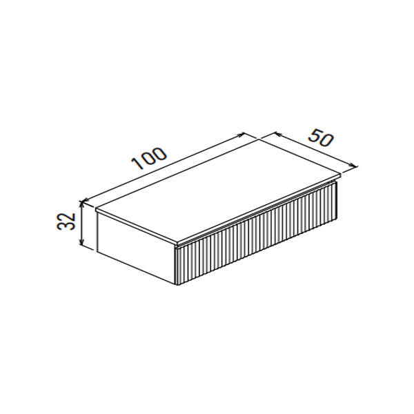 Orka Lentia Thermold 100 cm Yan Modül Banyo Dolabı - 10