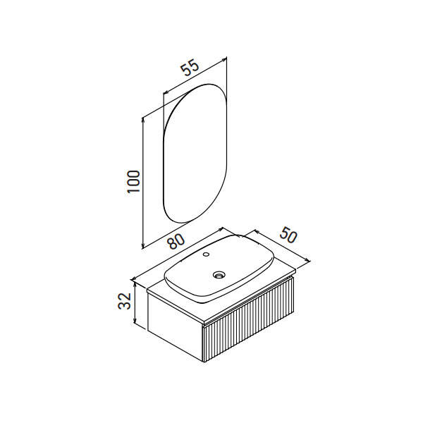 Orka Lentia Thermold 80 cm Banyo Dolabı - 6