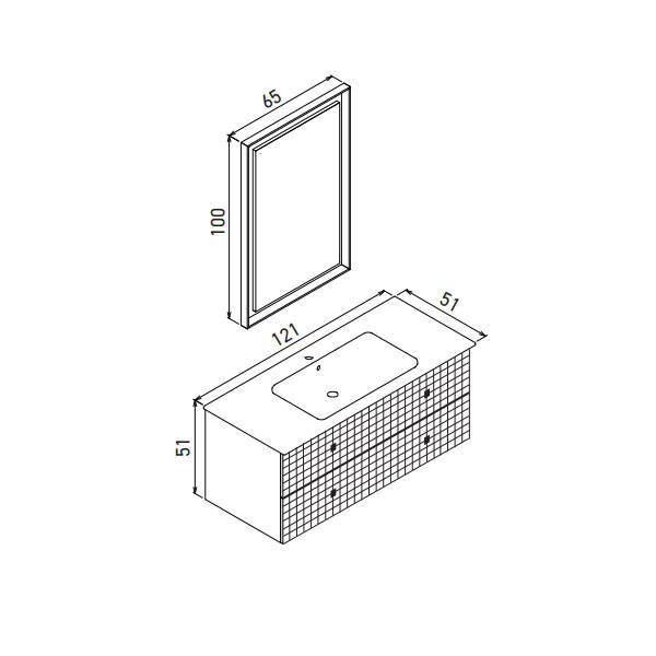 Orka Lipari 120 cm Asma Banyo Dolabı - 4