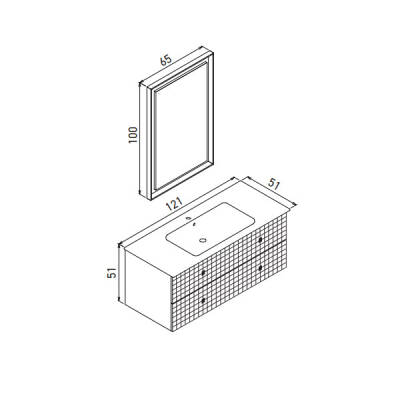 Orka Lipari 120 cm Asma Banyo Dolabı - 5