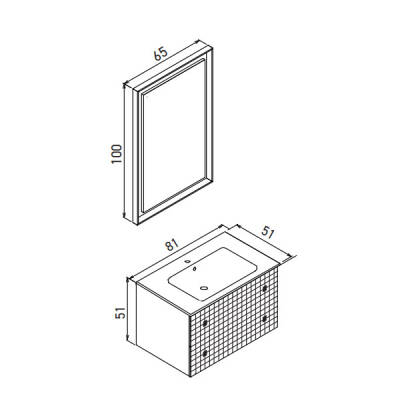Orka Lipari 80 cm Asma Banyo Dolabı - 5