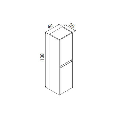 Orka Lisbon 40 CM Mat Boy Dolabı (Sağ-Sol) - 5