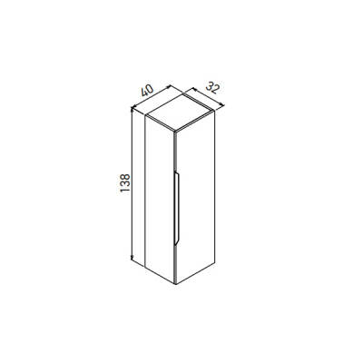 Orka Messina Thermold 40 cm Boy Dolabı - 6