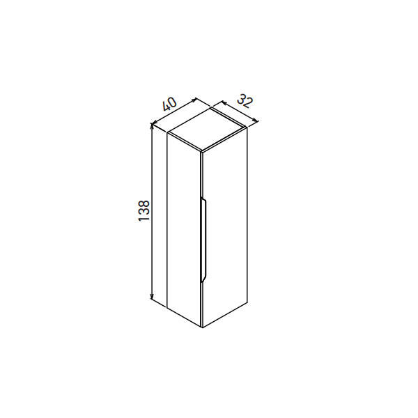 Orka Messina Thermold 40 cm Boy Dolabı - 7