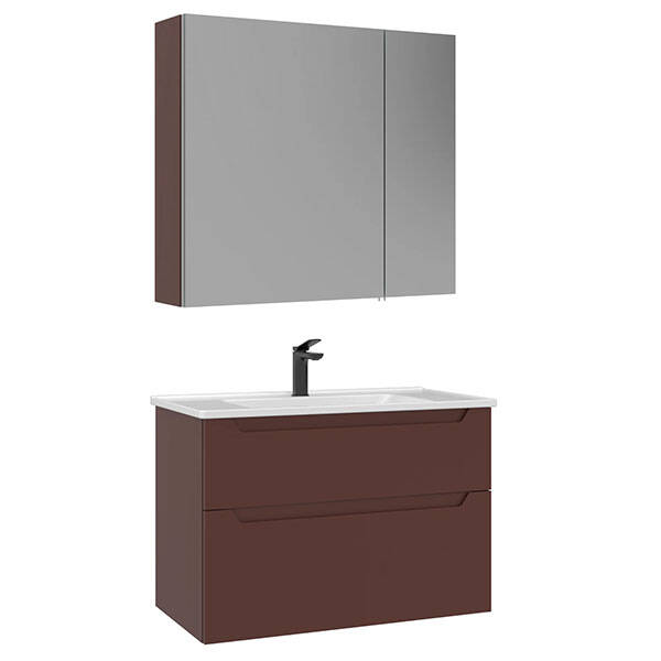 Orka Messina Thermold Ayna Dolaplı 85 cm Takım - 5