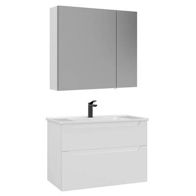 Orka Messina Thermold Ayna Dolaplı 85 cm Banyo Dolabı - Orka