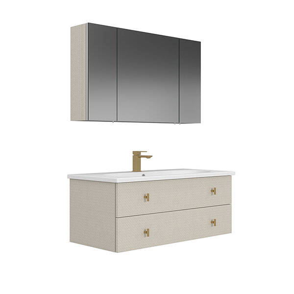 Orka Milazzo Ayna Dolaplı 100 cm Asma Banyo Dolabı - 1