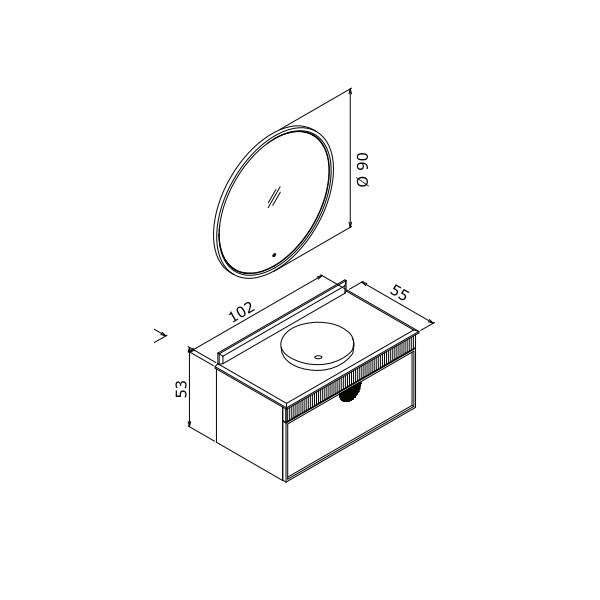 Orka Molino 100 cm Asma Banyo Dolabı - 7